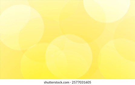 Abstract Yellow bright color background with circle designs looking like bubbles with backdrop light , making it perfect for a creative project background.