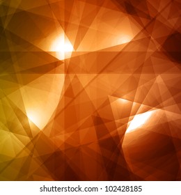 Abstract yellow and brown background for design - vector illustration