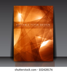 Abstract yellow and brown flyer template