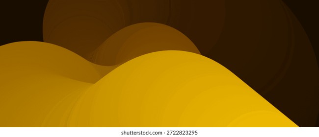 Diseño artístico Abstractas de ondas amarillas y marrones
