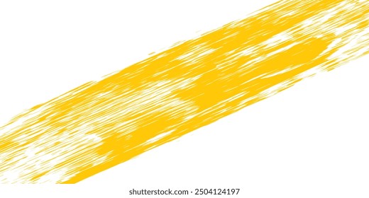 Abstract yellow brush stroke grunge texture rough background vector