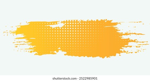 Abstractas Vector de fondo áspero de textura grunge de trazo de pincel amarillo