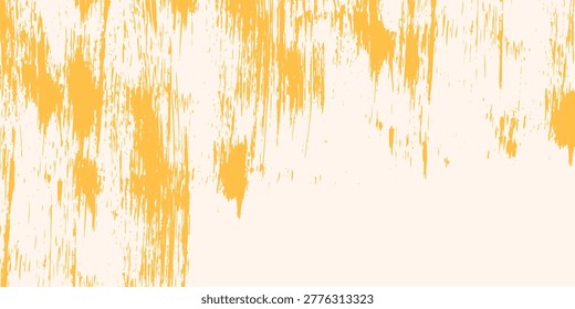 Abstract Yellow Brush Stroke Texture Background With Grunge Painted Diagonal Streaks For Design.vector illustration eps10