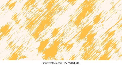 Abstract Yellow Brush Stroke Texture Background With Grunge Painted Diagonal Streaks For Design