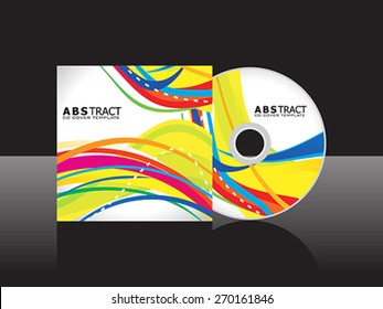 abstract yellow cd cover template vector illustration