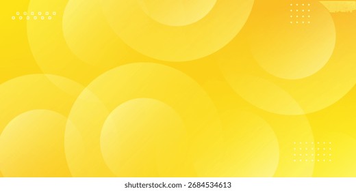 Abstrakter gelber Kreishintergrund mit Farbverlauf-Muster. Modernes kreatives Trenddesign in Vektorgrafik