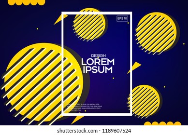Abstract yellow circle geometric pattern design and background. Swirl gradient background.Trendy gradient shapes composition. Eps10 vector.