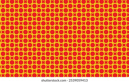 Modelo amarillo abstracto del círculo en rojo conveniente para el Anuncio, cartel.