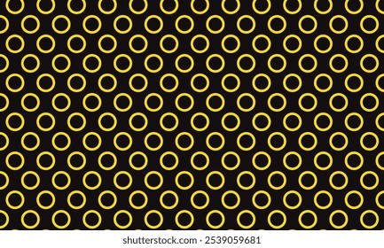 abstract yellow circle pattern on dark suitable for banner, poster.