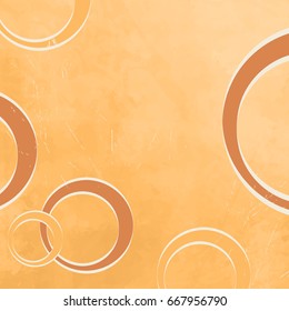 Abstract yellow circle pattern - retro background