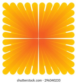 Abstract yellow circles tube isometric pattern. cylinder vector background