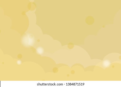 Abstract yellow cloudy background vector