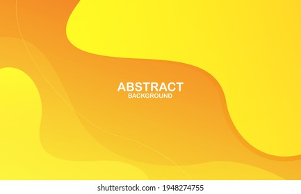 Abstract yellow color background. Dynamic shapes composition. Vector illustration