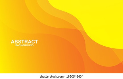 Resumen del fondo de color amarillo. Formas de onda dinámicas. Composición de la ilustración del vector.