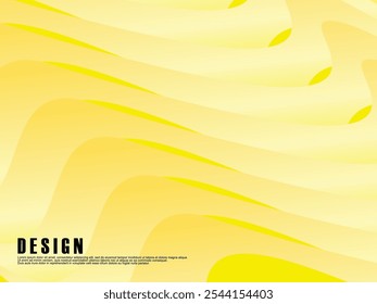 Abstract yellow color background. Dynamic shape composition. Yellow waves gradient cloud pattern. Yellow gradient background vector illustration.