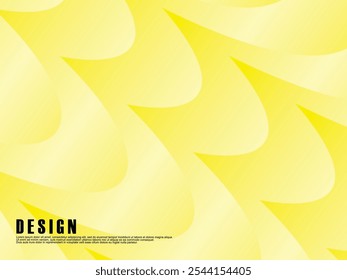 Abstrakter gelber Hintergrund. Dynamische Formenzusammensetzung. Gelbe Wellen verlaufen Wolkenmuster. Gelber Farbverlauf, Hintergrund, Vektorgrafik.