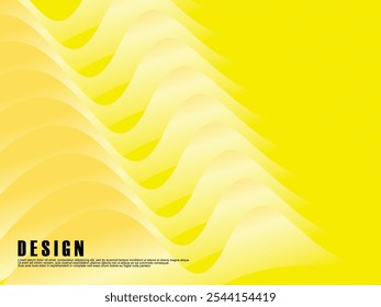 Abstract yellow color background. Dynamic shape composition. Yellow waves gradient cloud pattern. Yellow gradient background vector illustration.