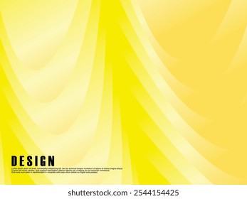 Abstract yellow color background. Dynamic shape composition. Yellow waves gradient cloud pattern. Yellow gradient background vector illustration.