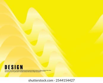 Abstract yellow color background. Dynamic shape composition. Yellow waves gradient cloud pattern. Yellow gradient background vector illustration.