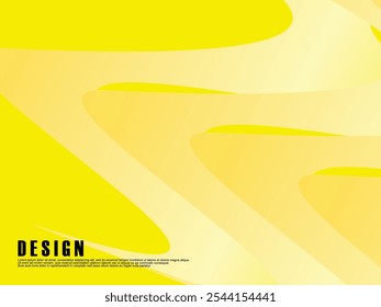 Abstract yellow color background. Dynamic shape composition. Yellow waves gradient cloud pattern. Yellow gradient background vector illustration.