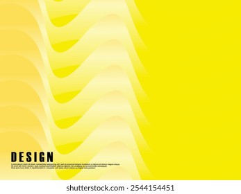 Abstrakter gelber Hintergrund. Dynamische Formenzusammensetzung. Gelbe Wellen verlaufen Wolkenmuster. Gelber Farbverlauf, Hintergrund, Vektorgrafik.