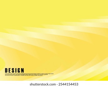 Abstract yellow color background. Dynamic shape composition. Yellow waves gradient cloud pattern. Yellow gradient background vector illustration.