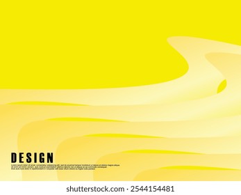 Abstract yellow color background. Dynamic shape composition. Yellow waves gradient cloud pattern. Yellow gradient background vector illustration.