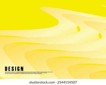 Abstract yellow color background. Dynamic shape composition. Yellow waves gradient cloud pattern. Yellow gradient background vector illustration.