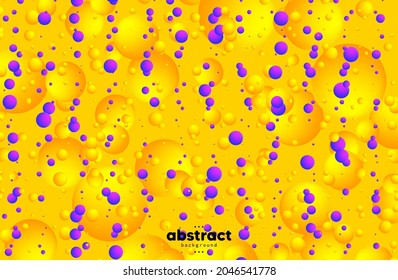 Abstract yellow color bubble gradient background and wallpaper, big data techno design concept banner website template. vector eps
