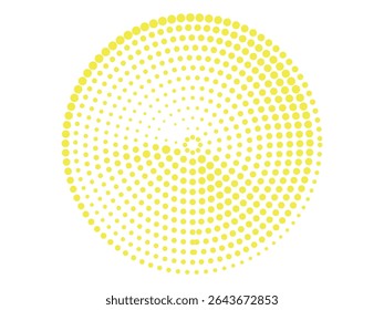 Abstract yellow color circle mosaic halftone vector illustrator design