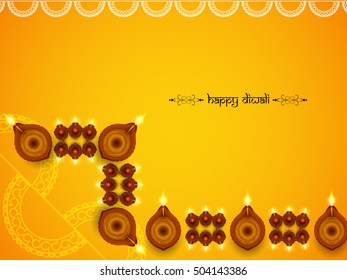 Abstract yellow color elegant vector background design for Diwali festival