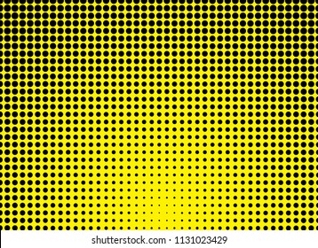 abstract yellow color gradient halftone points background.dots pop art vector