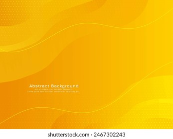 Abstract yellow color modern wave style design backgroundvector