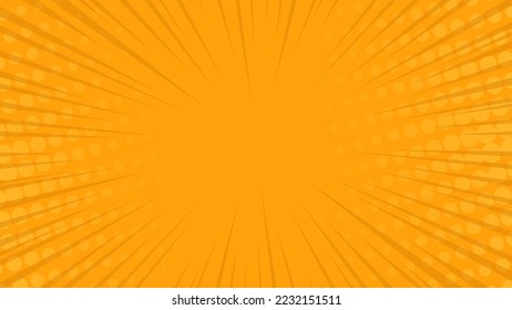 Resumen de fondo cómico amarillo con diseño de medio tono