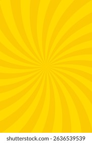 Abstract yellow comic background. Spiral, swirl, comic. Suitable for poster design material.