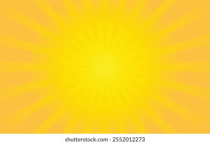 abstract yellow comic rays sunburst vector design template