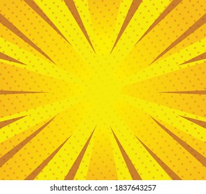 Abstract yellow comic zoom background design Vector template element