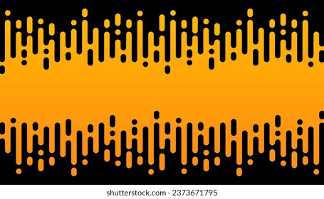 Abstract yellow composition with a slight gradient, vertical stripes with rounded ends.