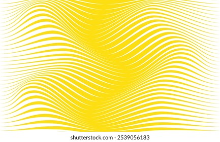 abstrato padrão de onda de linha fina de canto amarelo adequado para banner, cartaz.