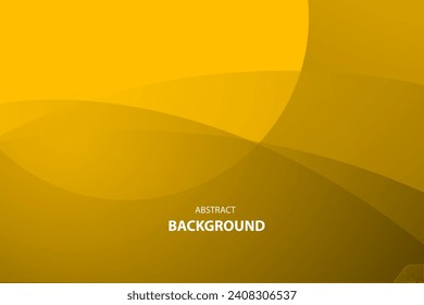 Abstract Yellow curve shape background for template, poster, flyer design. Vector illustration