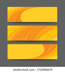 abstract yellow curve template background vector illustration EPS10