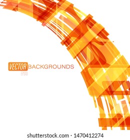 Abstract yellow curved on a white scene. vector wallpaper backgrounds