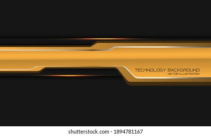 Abstract yellow cyber label silver line on grey design modern technology futuristic background vector illustration.