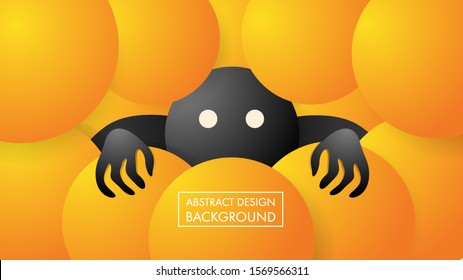 Abstract Yellow Dark Monster Background