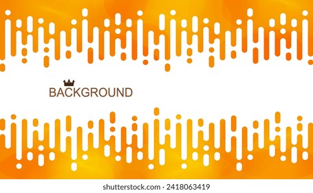 Abstract yellow design with gradient and a set of circles, vertical rounded stripes.