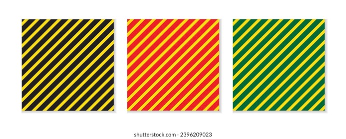 abstract yellow diagonal line pattern with black red green backround.