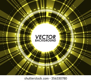 Abstract yellow digital background. Vector illustration