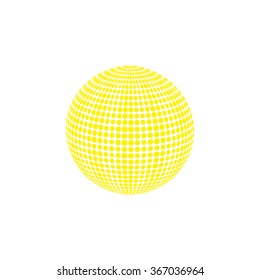 Abstract yellow dots background. Logo design