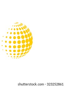 Abstract yellow dots background for your text and logo - stock vector illustration. Light-box



