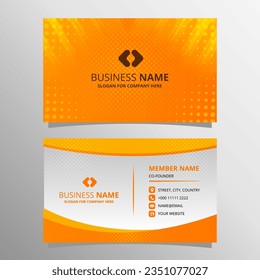 Abstract Yellow Dots Business Card Template With Abstract Lines, can be used for business designs, presentation designs or any suitable designs.